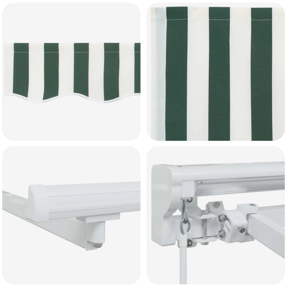 Kézi napellenző keret LED világítással 3,5 x 2,5 m