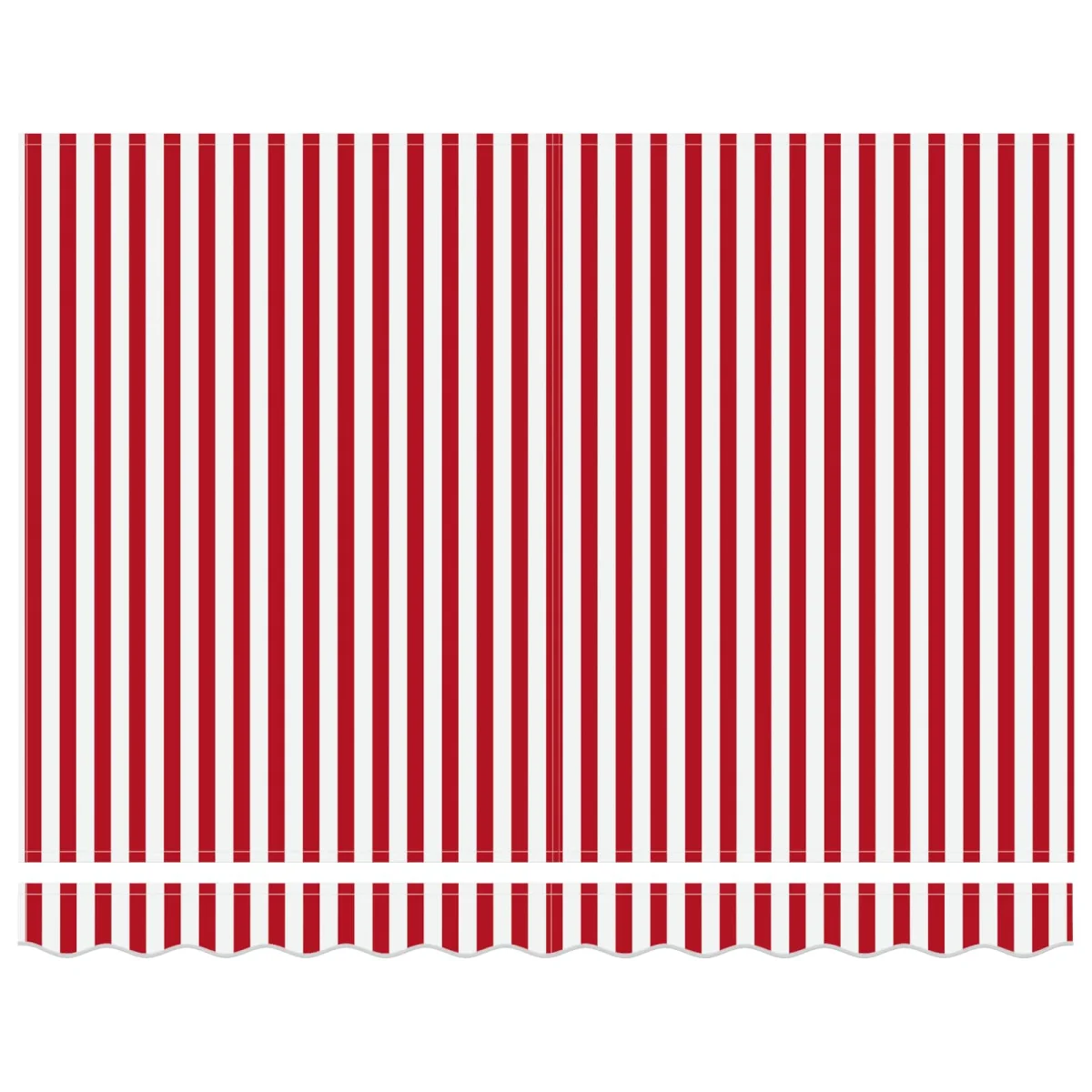 Elektromos Kihúzható Napernyő Piros és Fehér 3 x 2,5 m