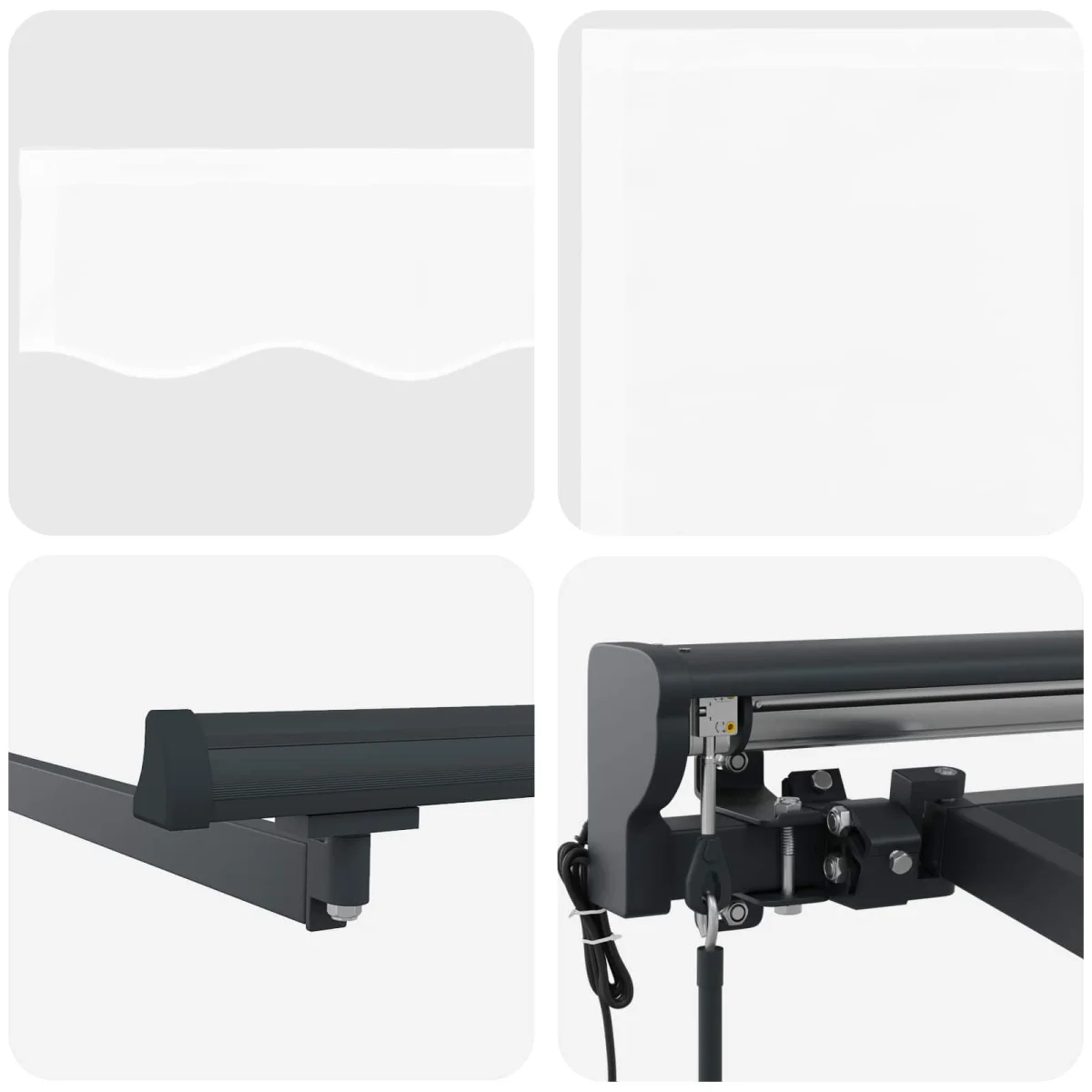 Elektromos Kihúzható Napernyő Fehér 4 × 3,5 m