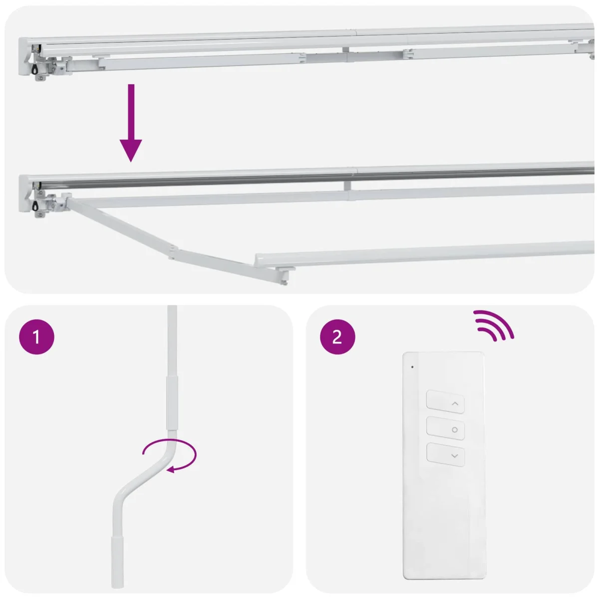 Elektromos Kihúzható Napernyő Antracit 3 x 2 m