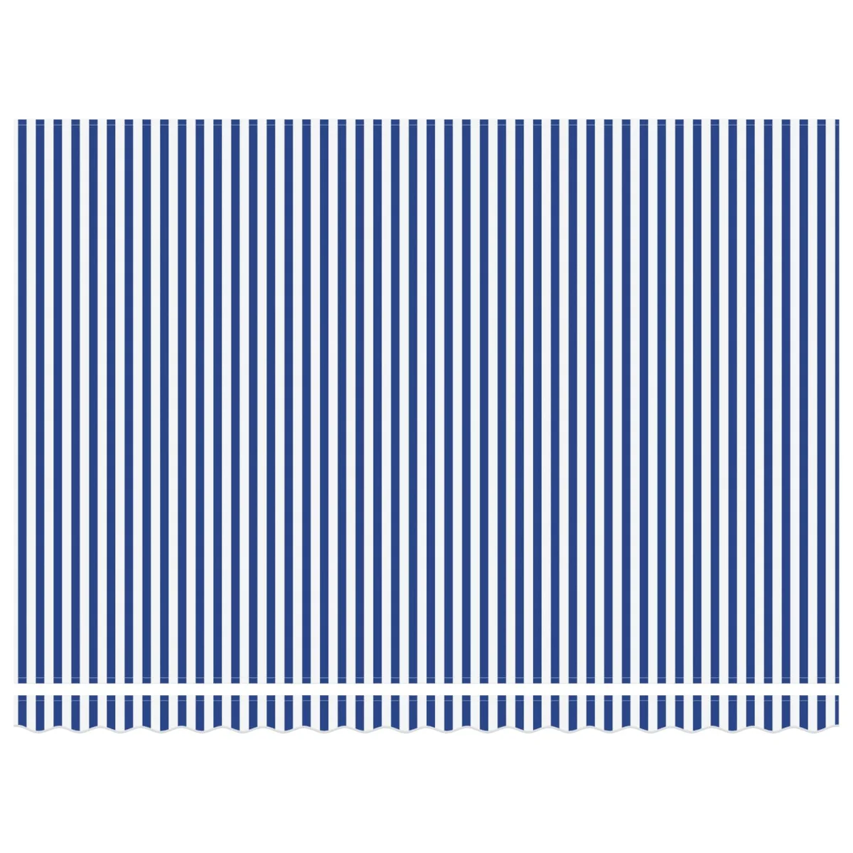 Elektromos Kihúzható Napernyő Kék és Fehér 5 x 3 m