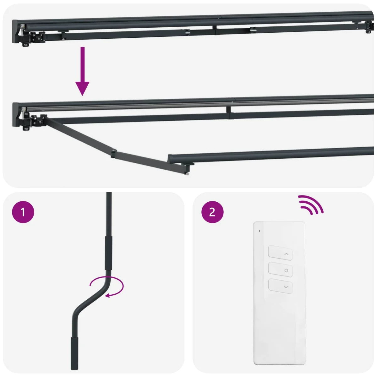 Elektromos Kihúzható Napernyő Bézs 5 x 3 m