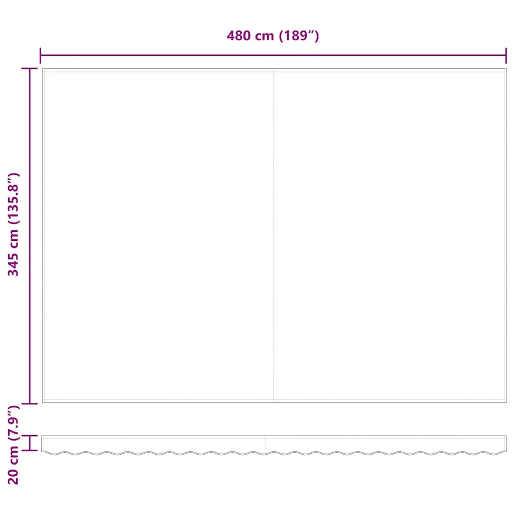 Napellenző ponyva Világosszürke 480 x 345 cm Poliészter