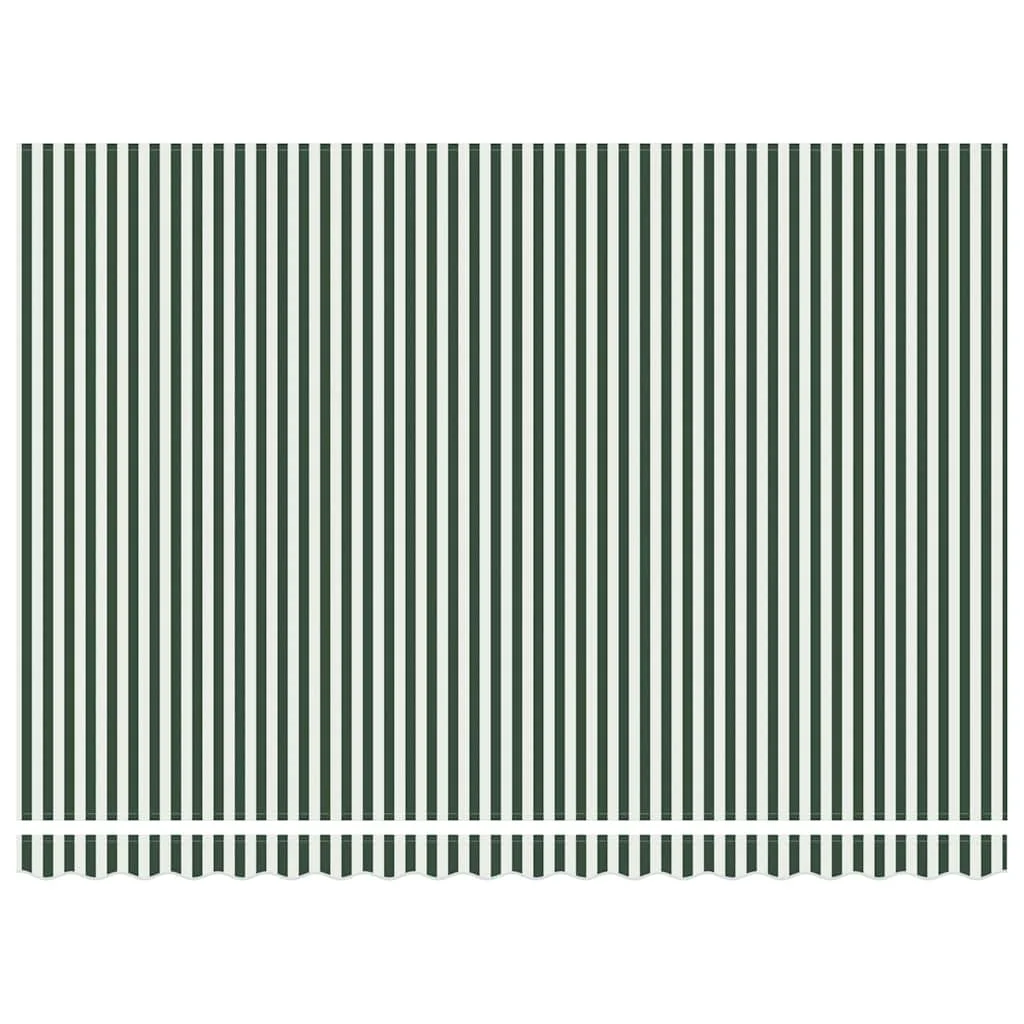Napellenző ponyva Zöld és Fehér 430 x 295 cm Poliészter