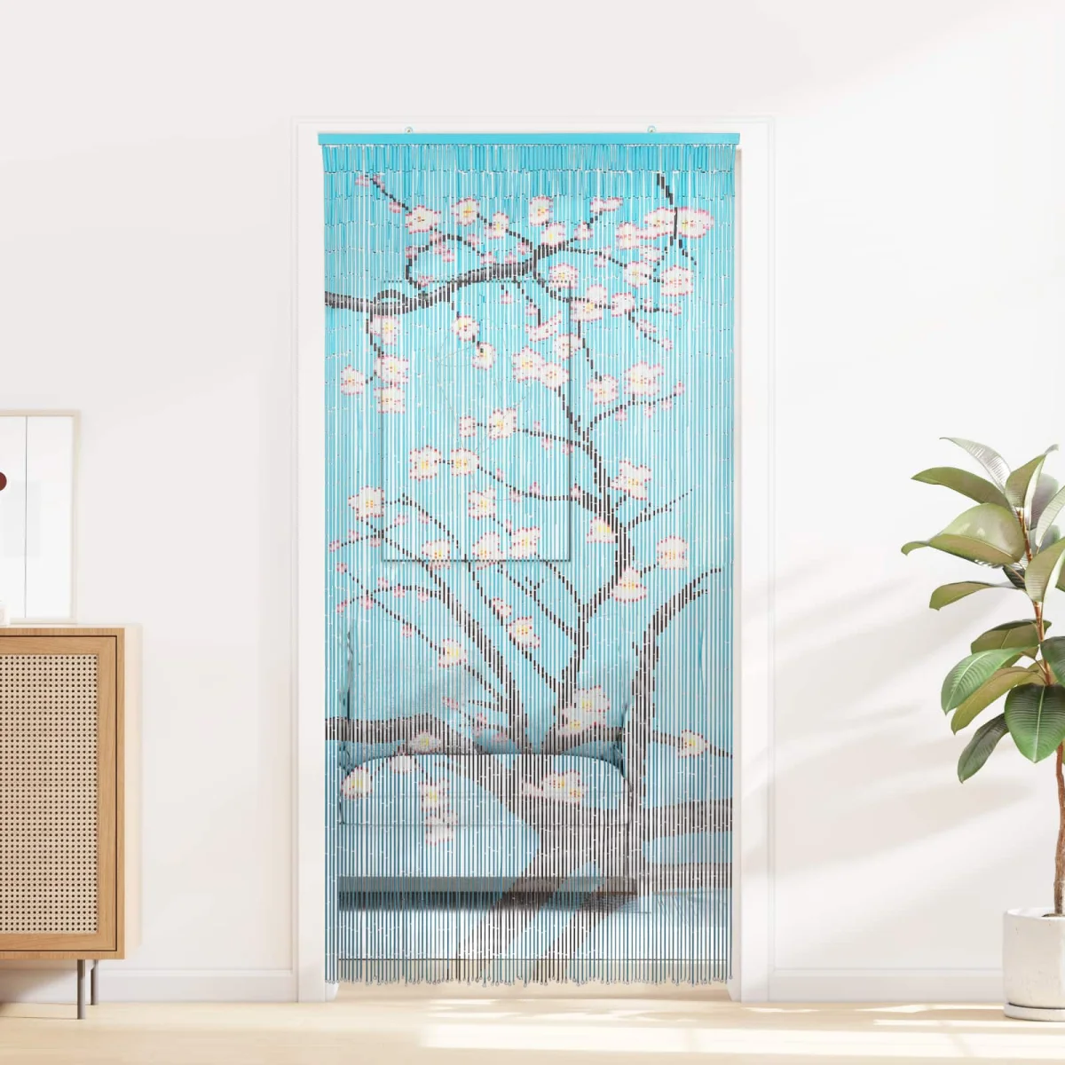 Rovar ajtófüggöny színes 200 x 100 cm Bambusz