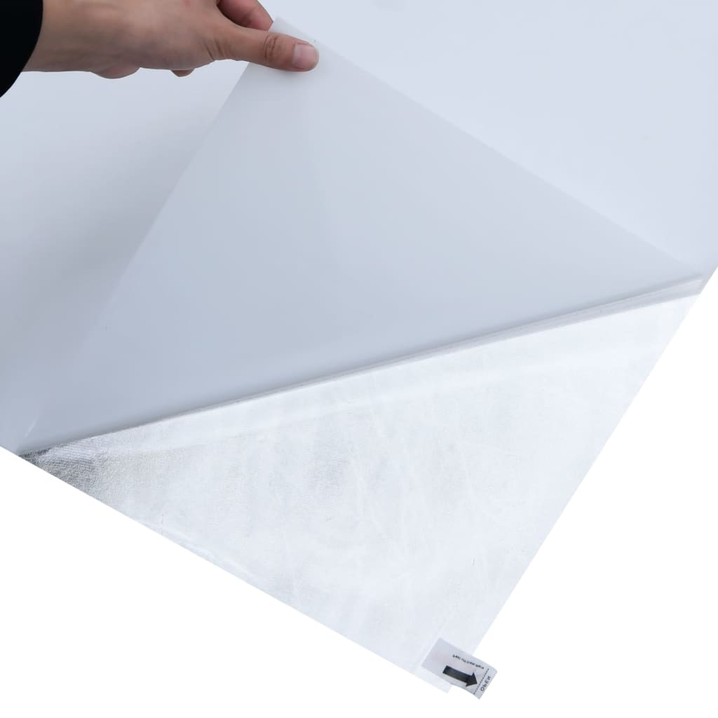 3 db matt átlátszó fehér PVC statikus ablakfólia