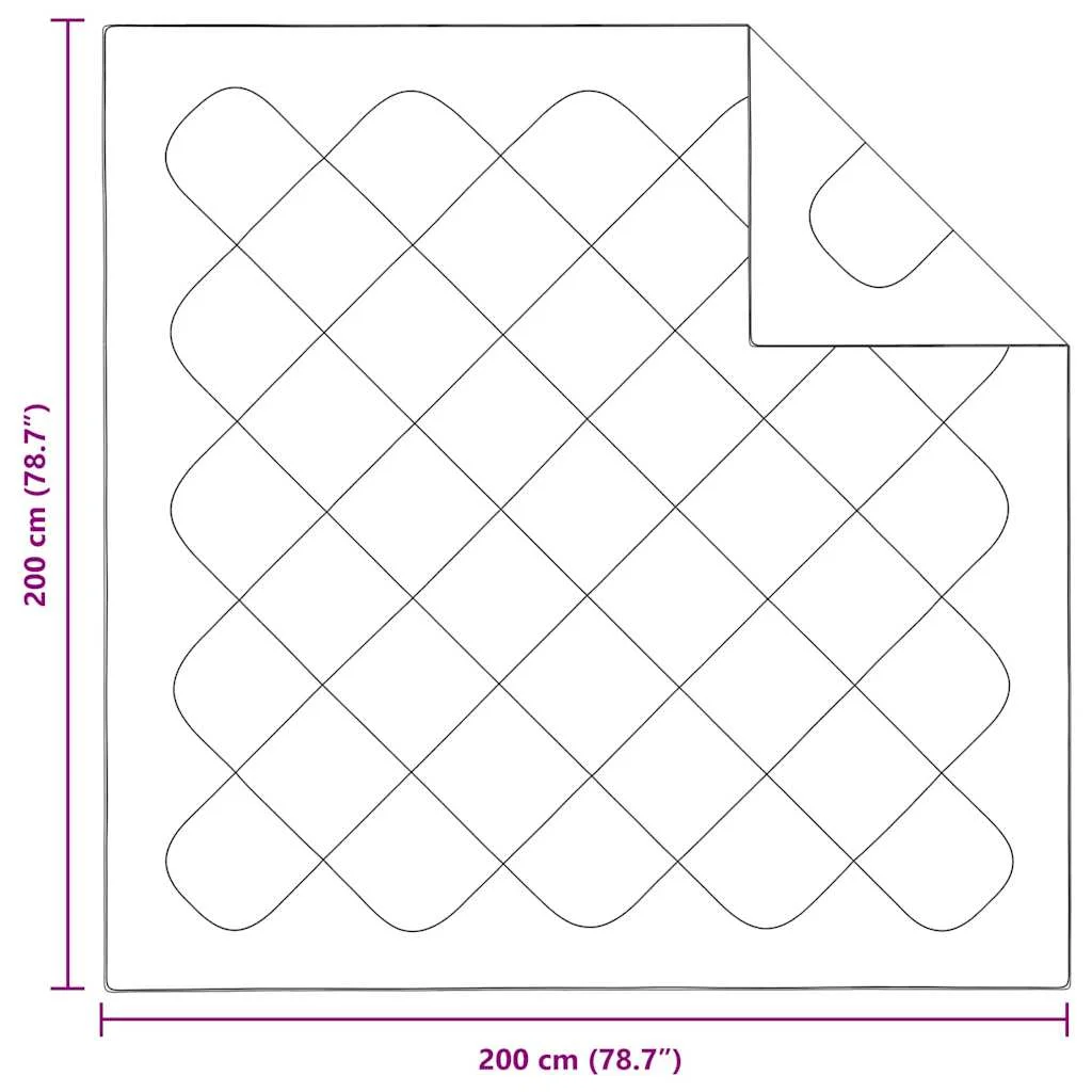 Paplan párnával 3 pcs Fehér 200 x 200 cm Mikroszálas