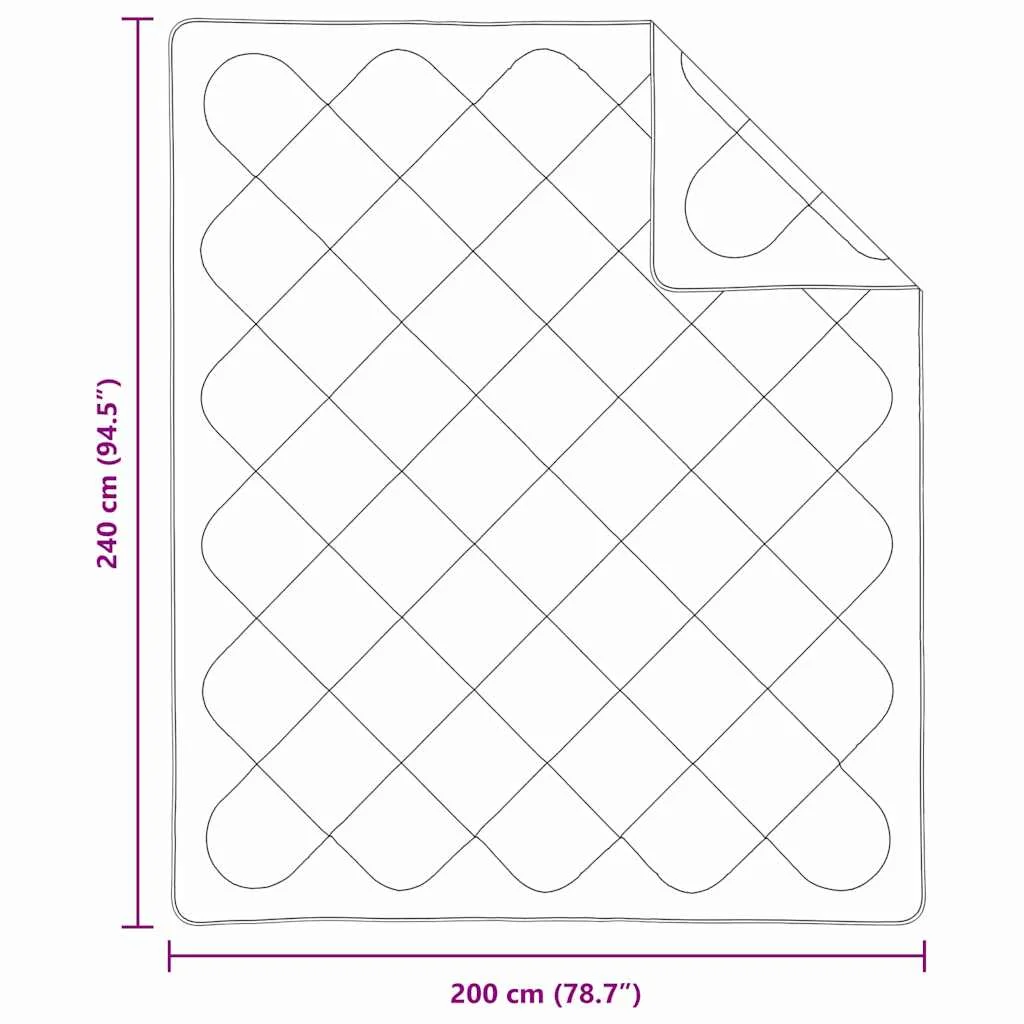 Paplan párnával 3 pcs Fehér 240 x 200 cm Mikroszálas
