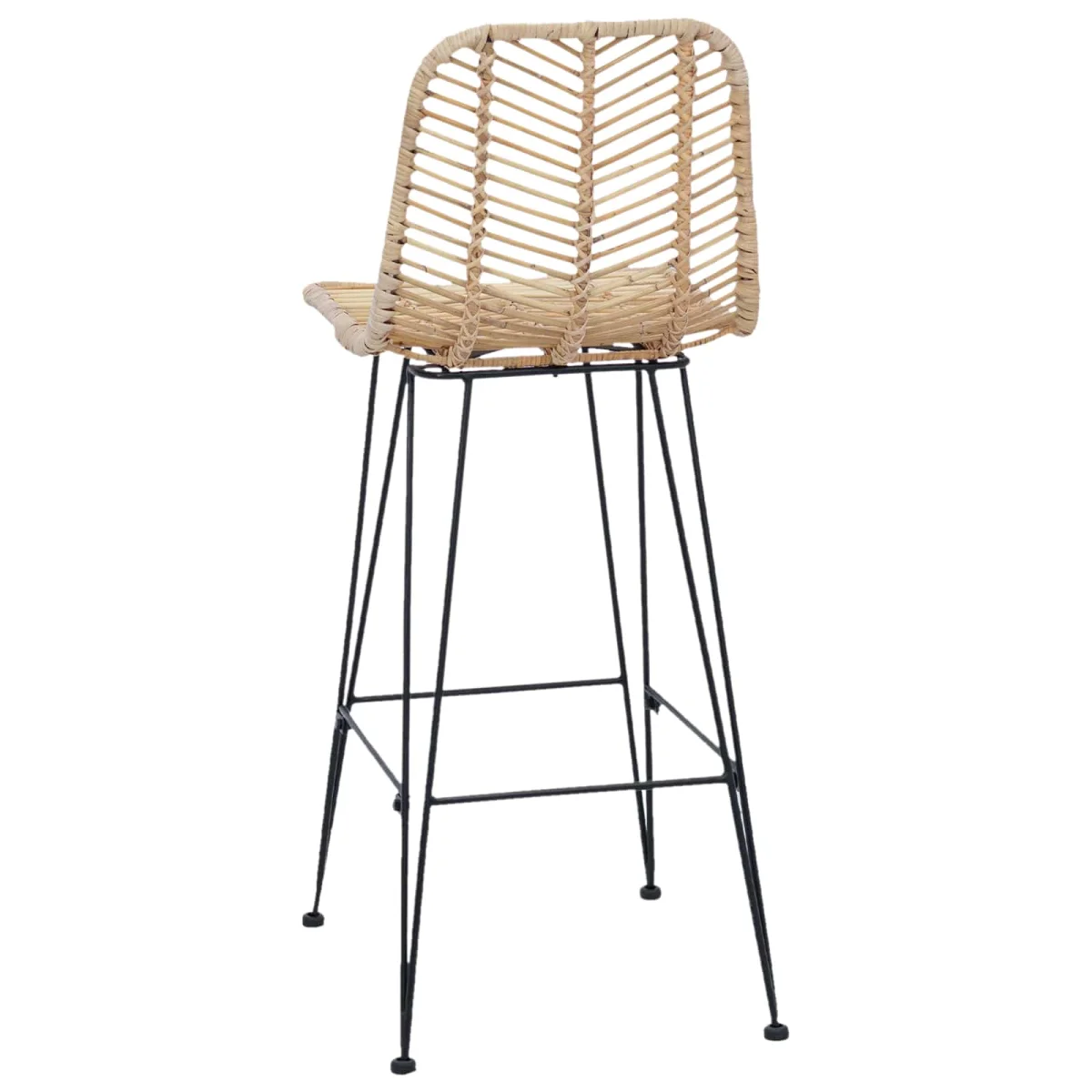 Bárszék 2 pcs Természetes 44,5 x 53 x 111 cm Rattan és Vas