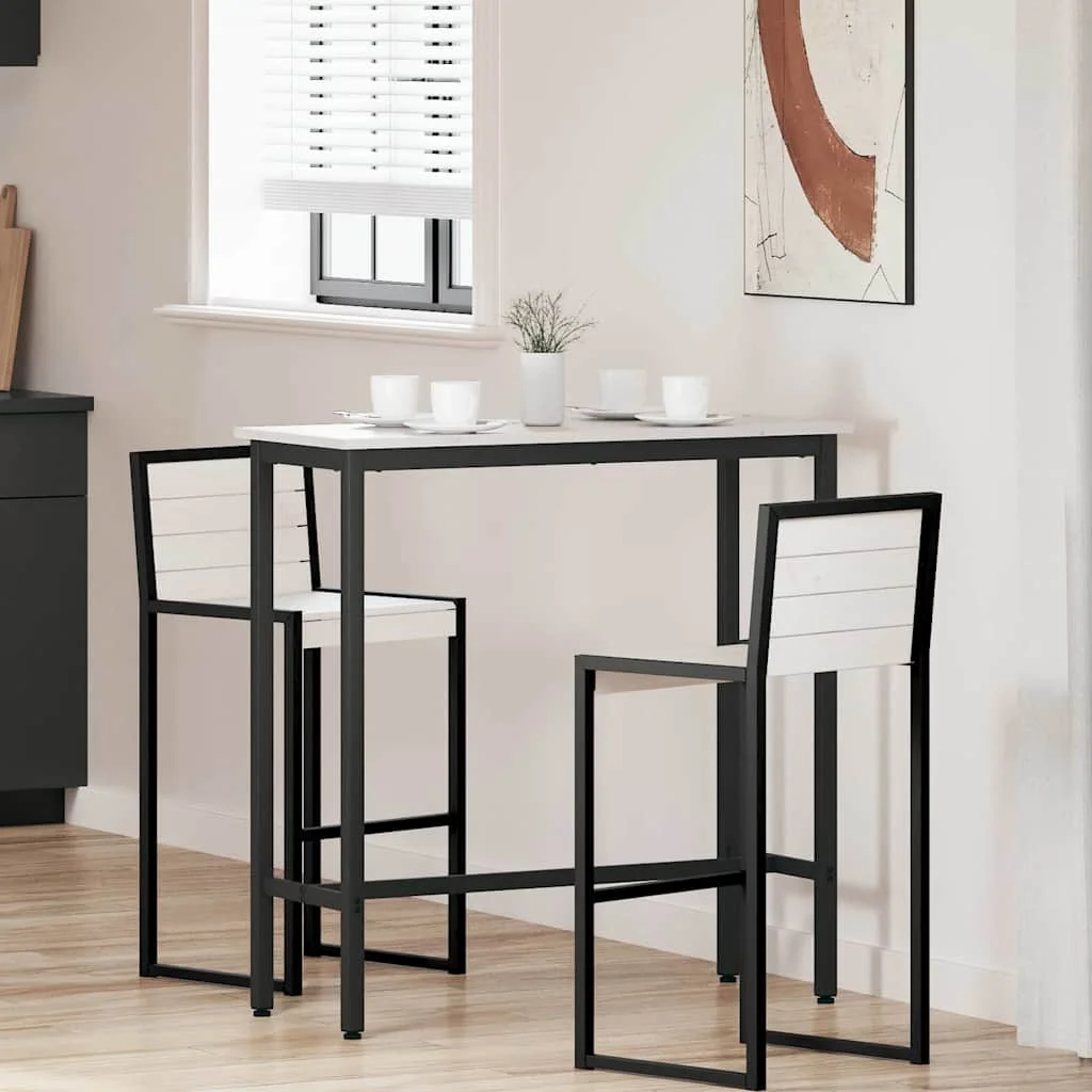 Asztal Fehér 100 x 40 x 101 cm Műszaki fa és acél