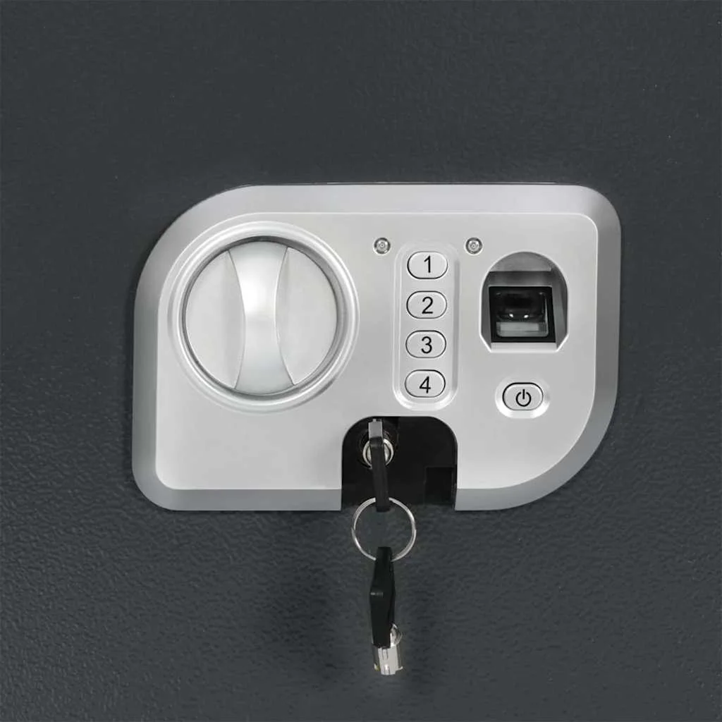 Elektronikus digitális széf ujjlenyomat-zárral 31x35x50 cm Acél