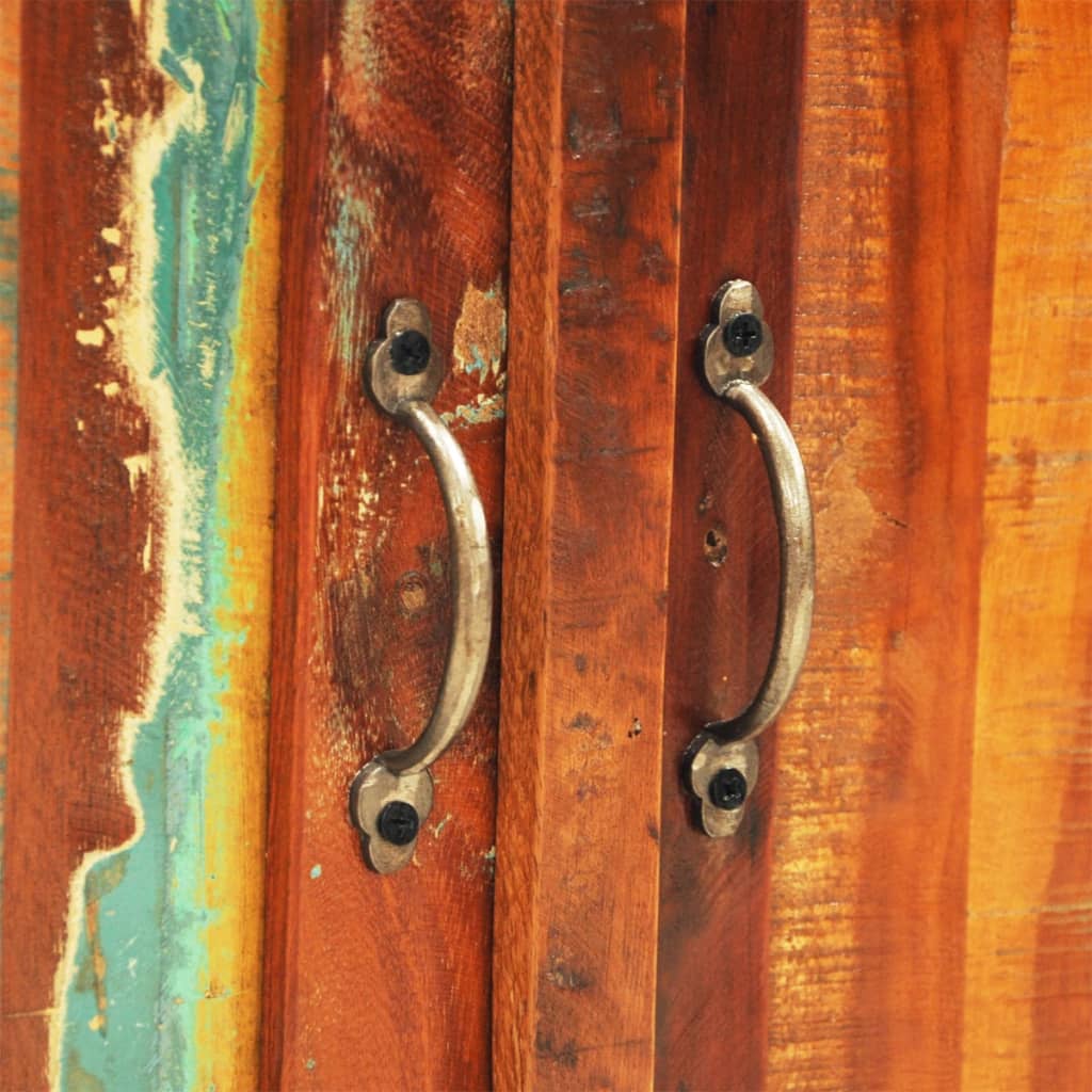 2 ajtós antik tömör újrahasznosított fa szekrény 
