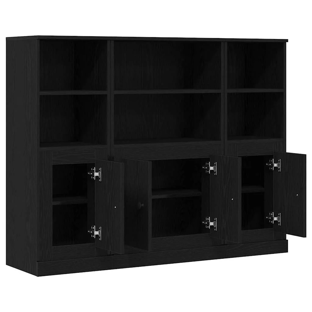 Fekete tölgy magasszekrény 132x35,5x103,5 cm Ellenálló anyagból