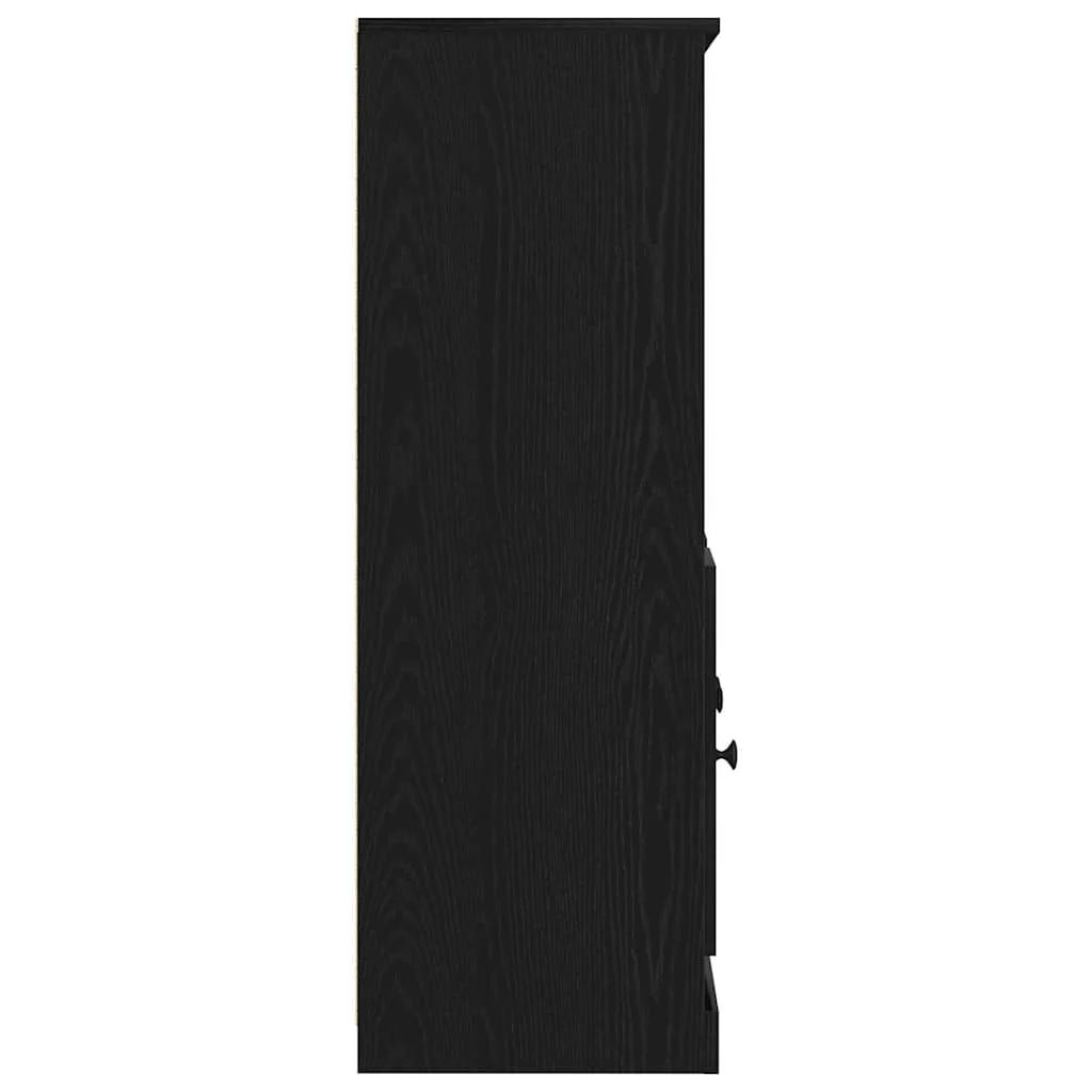 Fekete tölgy magasszekrény 132x35,5x103,5 cm Ellenálló anyagból