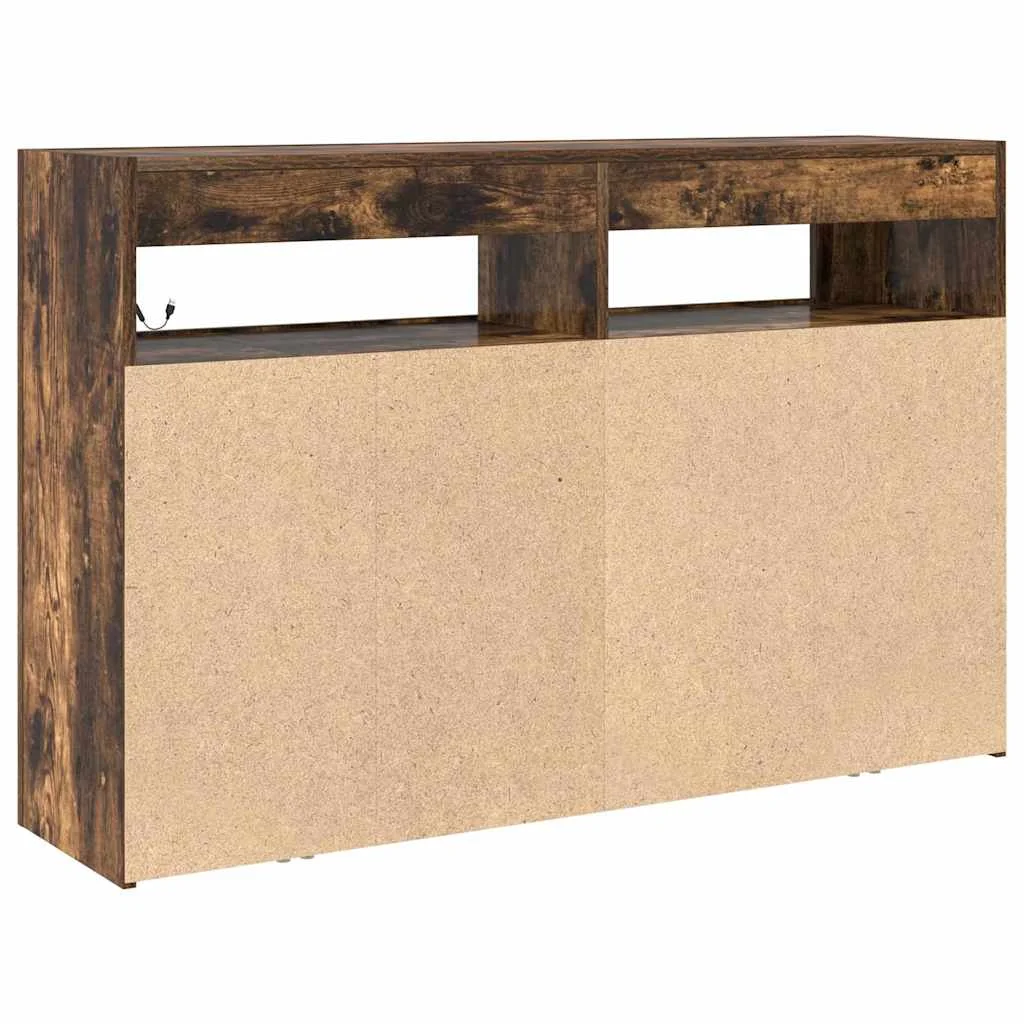 Tálaló Füstölt tölgy Mérnöki fa 116 x 30 x 75 cm