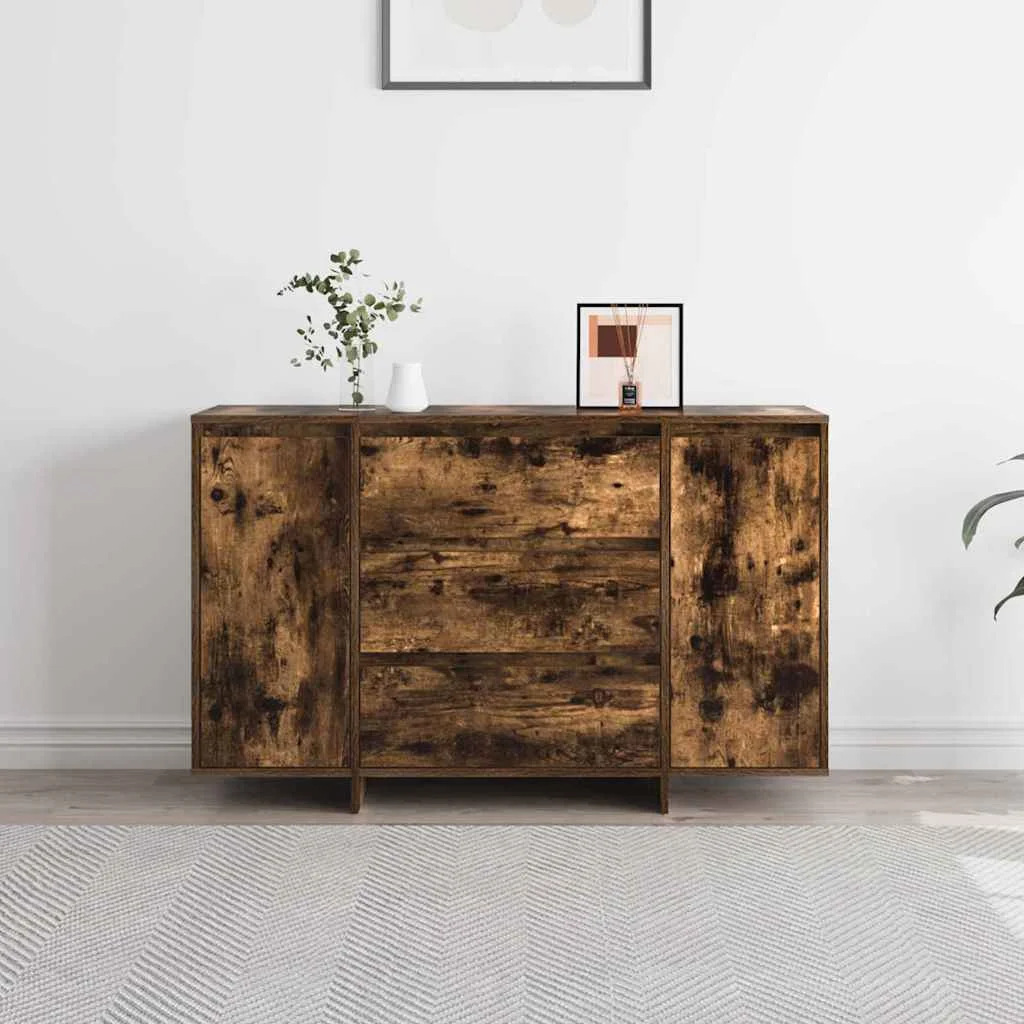 Füstölt tölgy oldalszekrény 120x41x75 cm Mérnöki fa