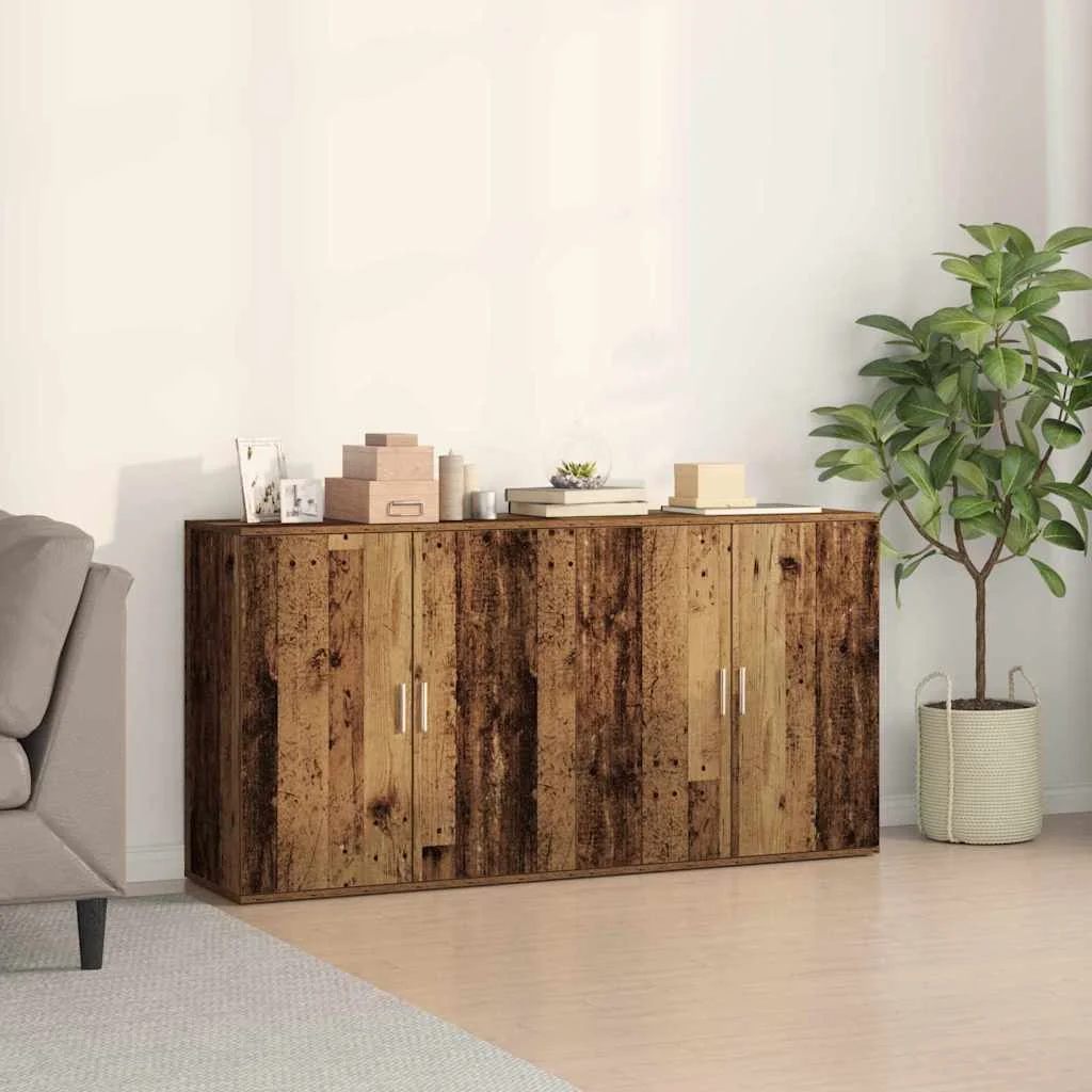 Oldalszekrények 2 pcs Régi fa 79 x 38 x 80 cm Faanyag