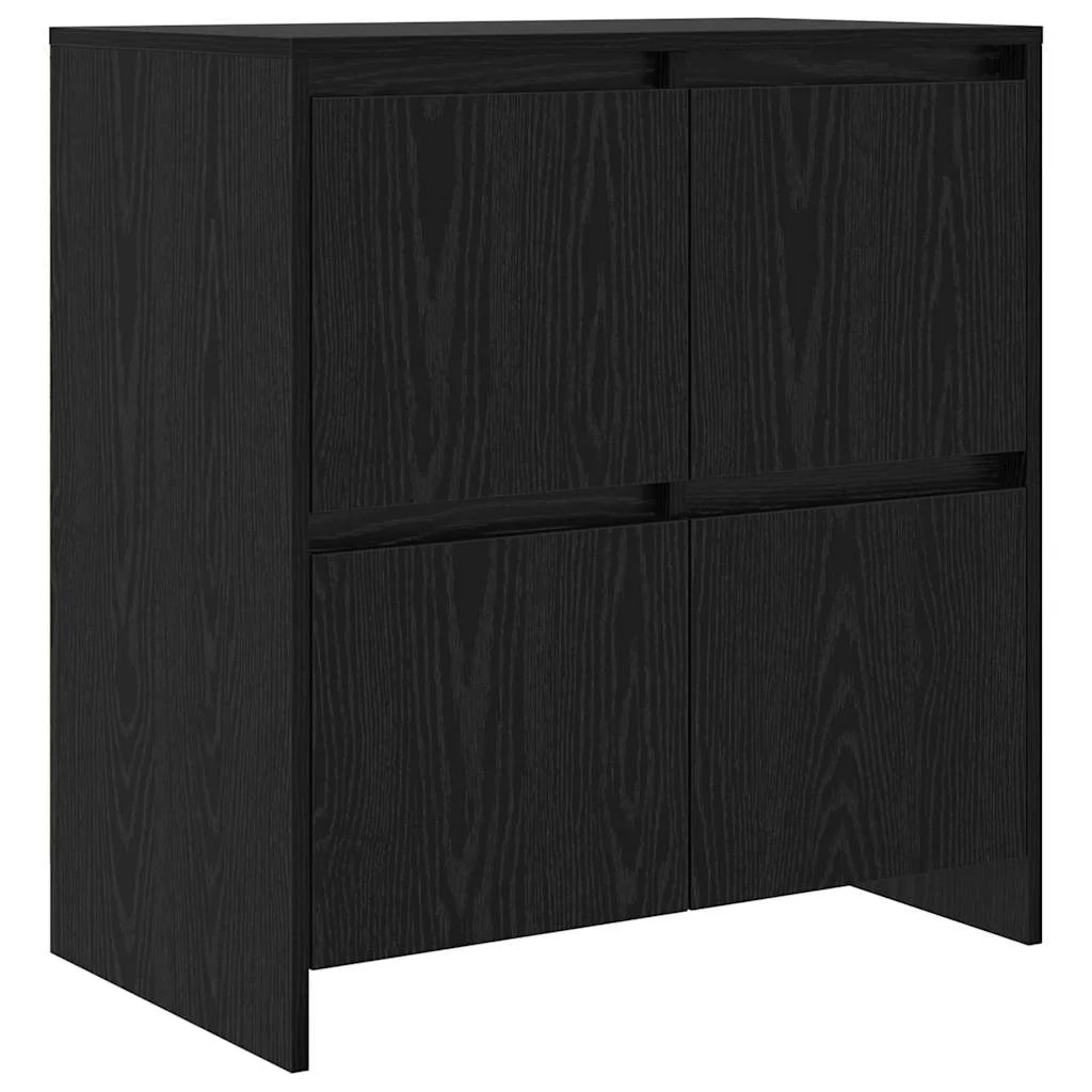 Széf polcokkal ajtóval 2 pcs Musta tammi 70 x 41 x 75 cm Faanyag