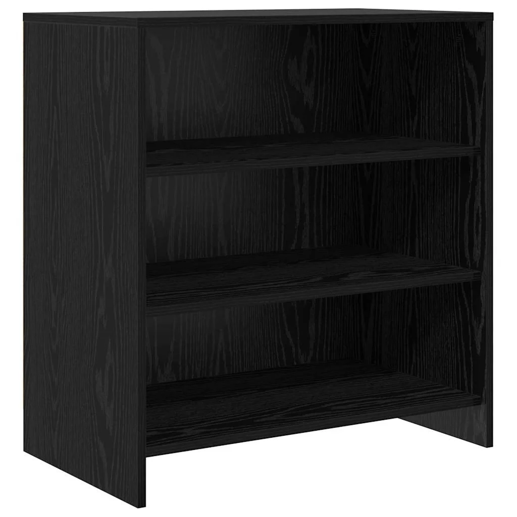 Széf polcokkal ajtóval 2 pcs Musta tammi 70 x 41 x 75 cm Faanyag