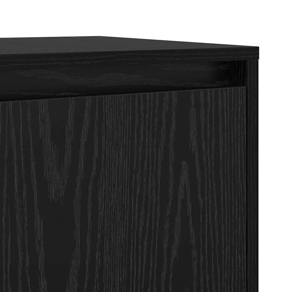 Széf polcokkal ajtóval 2 pcs Musta tammi 70 x 41 x 75 cm Faanyag