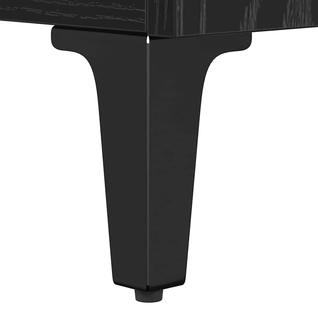 Oldalszekrények 2 pcs Fekete tölgy 60 x 35 x 70 cm Faanyag