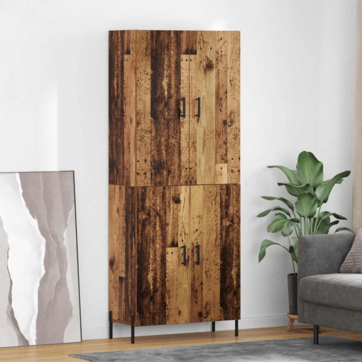 Magasfiú Falra szerelhető Öreg fa 69,5 x 34 x 180 cm Faanyag