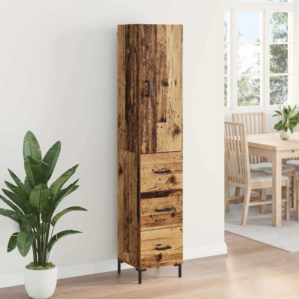 Magasfiú fiókkal Öreg fa 69,5 x 34 x 180 cm Faanyag