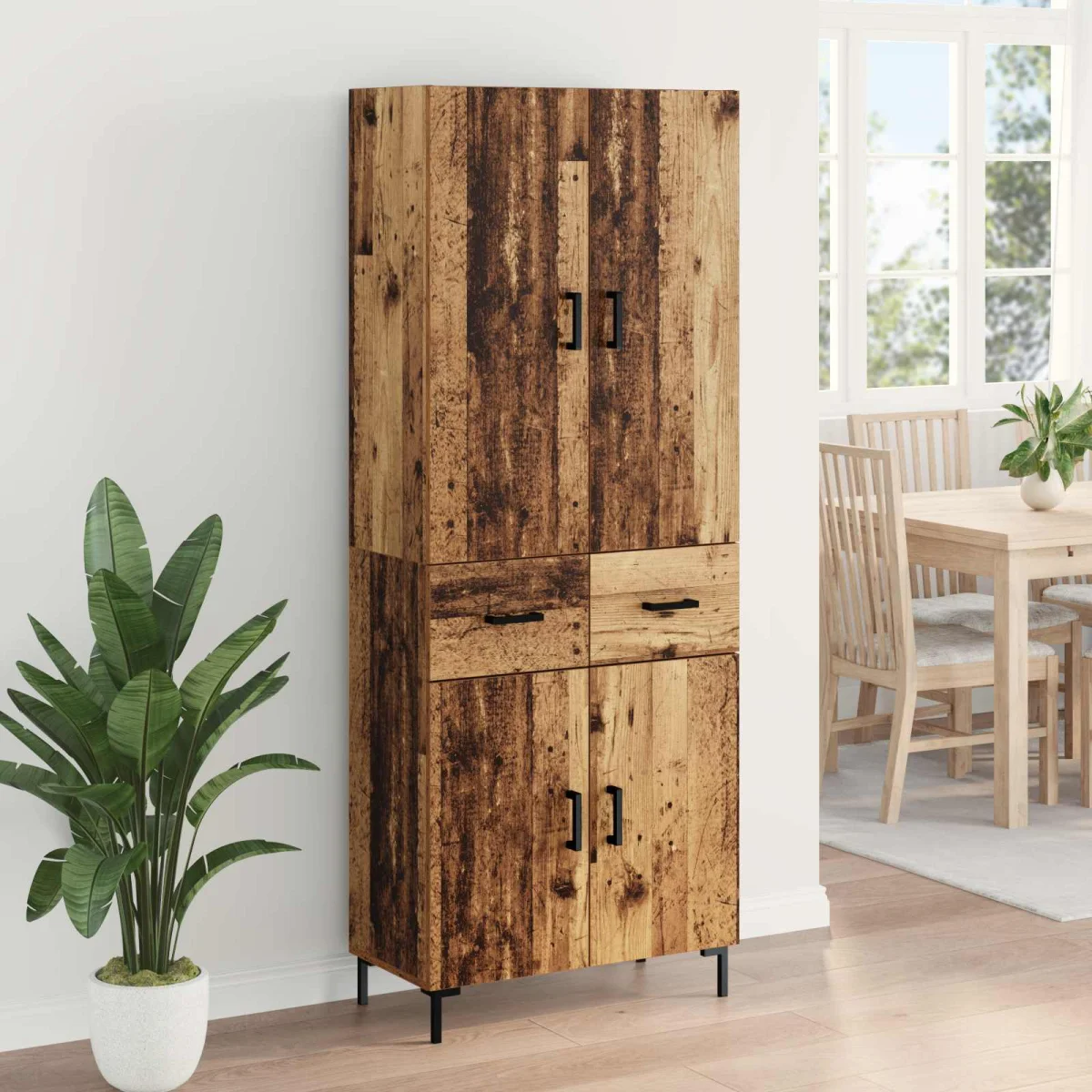 Magasfiú Falra szerelhető Öreg fa 69,5 x 34 x 180 cm Faanyag