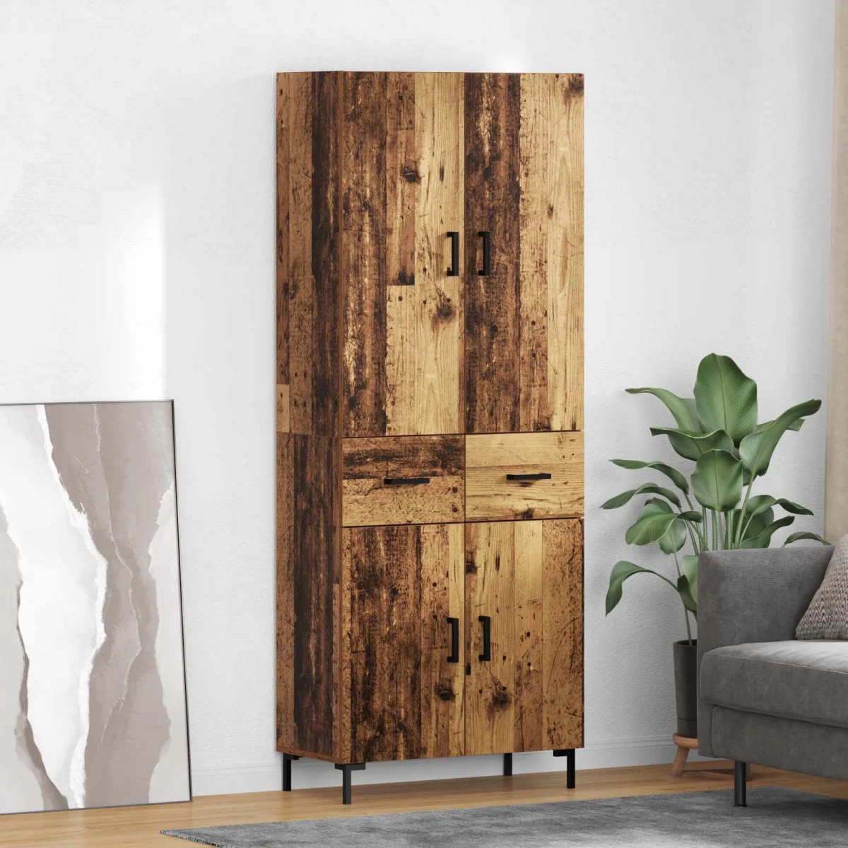 Magasfiú Falra szerelhető Öreg fa 69,5 x 34 x 180 cm Faanyag