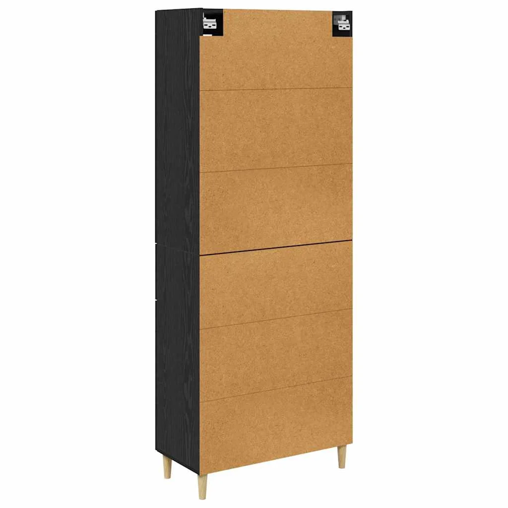 Magasfiú fiókkal Fekete tölgy 69,5 x 34 x 180 cm Faanyag