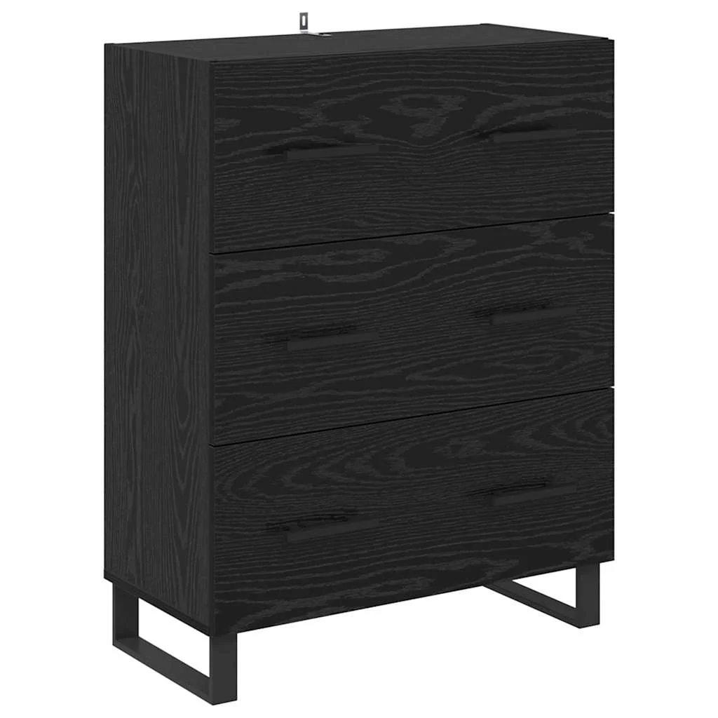 Magasfiú fiókkal Fekete tölgy 69,5 x 34 x 180 cm Faanyag