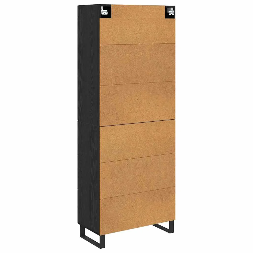 Magasfiú fiókkal Fekete tölgy 69,5 x 34 x 180 cm Faanyag