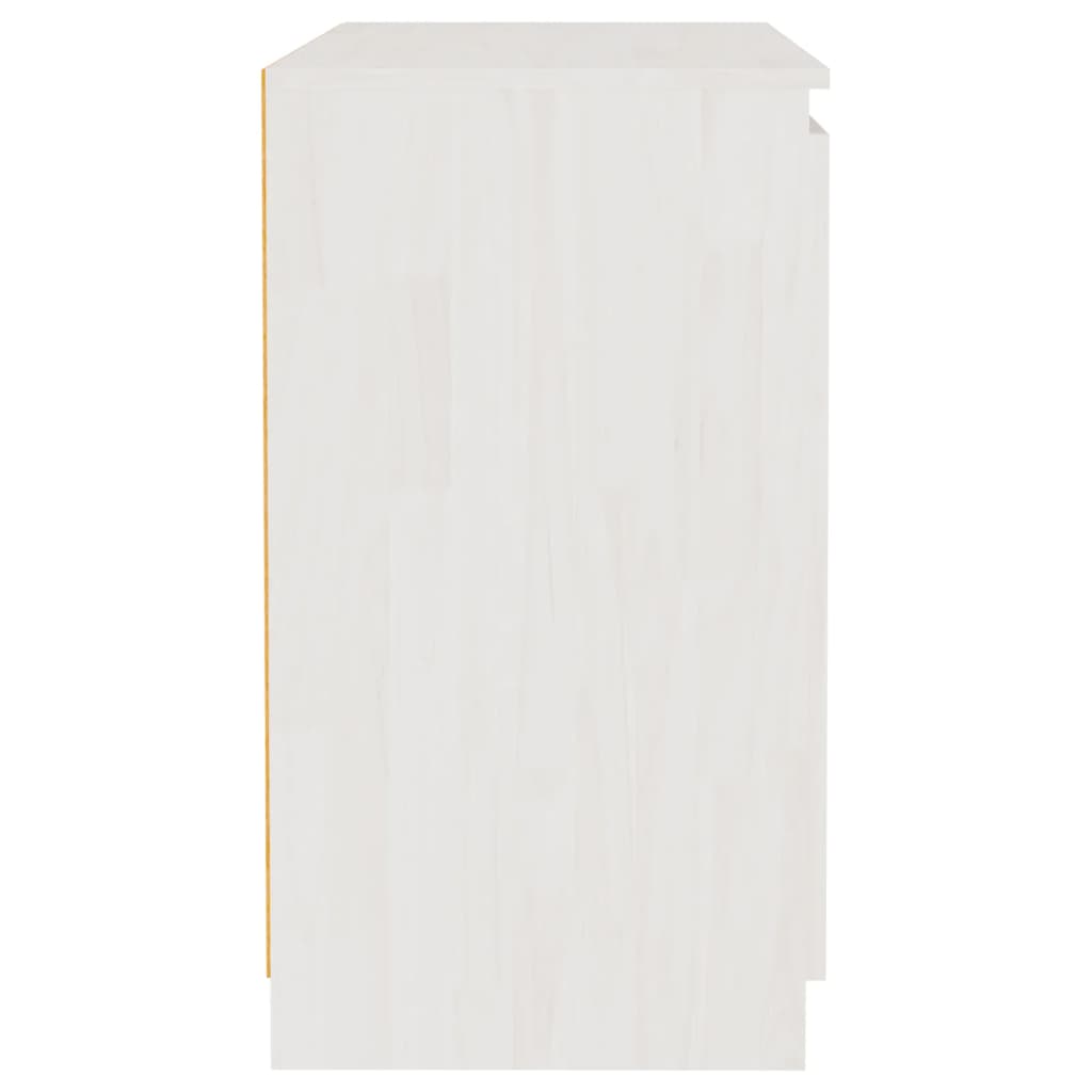 Fehér tömör fenyőfa kisszekrény 60x36x65 cm