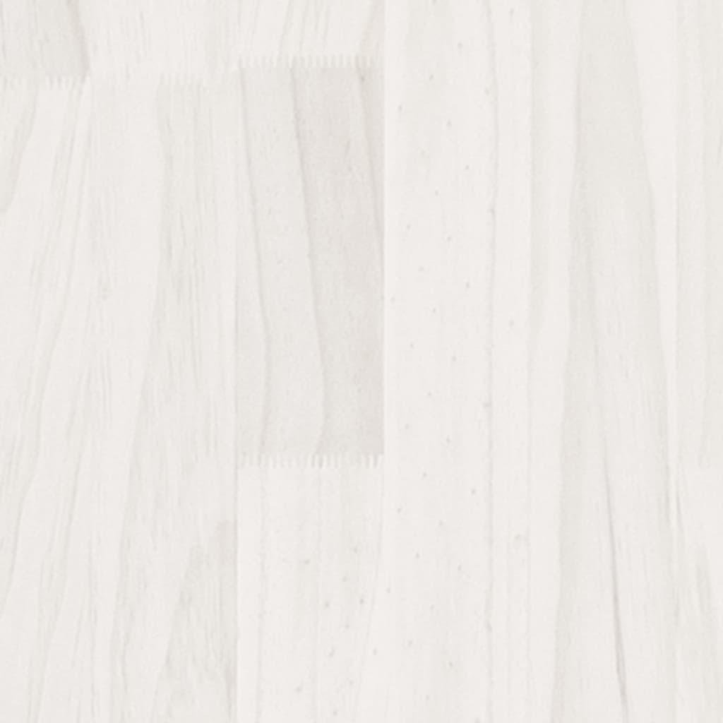 Fehér tömör fenyőfa kisszekrény 60x36x65 cm