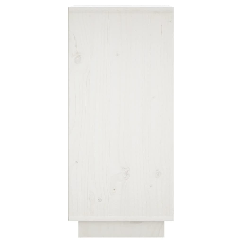 2 db fehér tömör fenyőfa tálalószekrény 31,5 x 34 x 75 cm