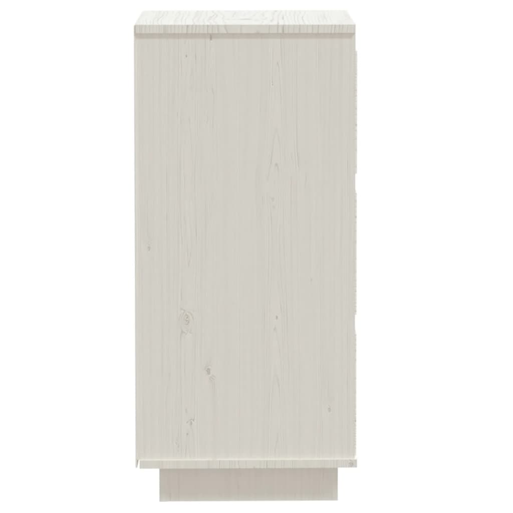 Fehér tömör fenyőfa tálalószekrény 32 x 34 x 75 cm