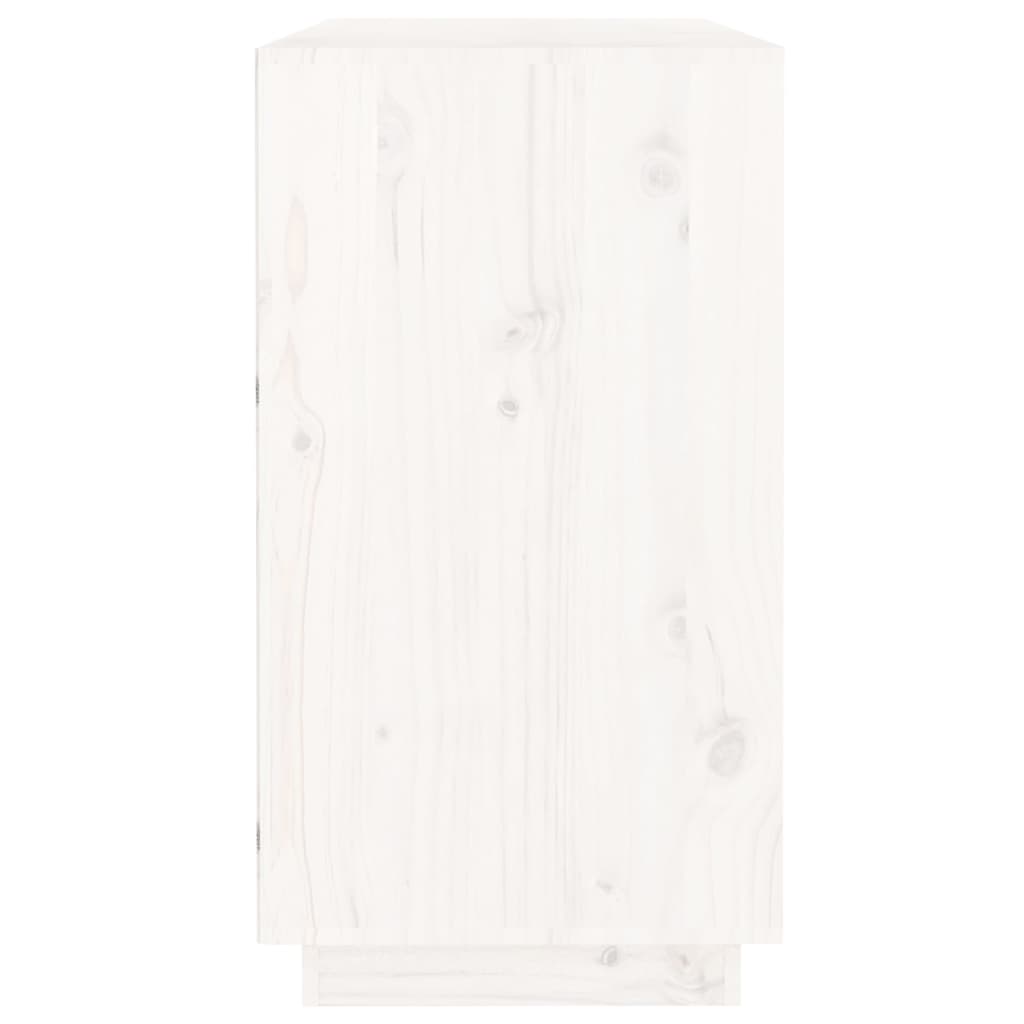 Fehér tömör fenyőfa tálalószekrény 100 x 40 x 75 cm