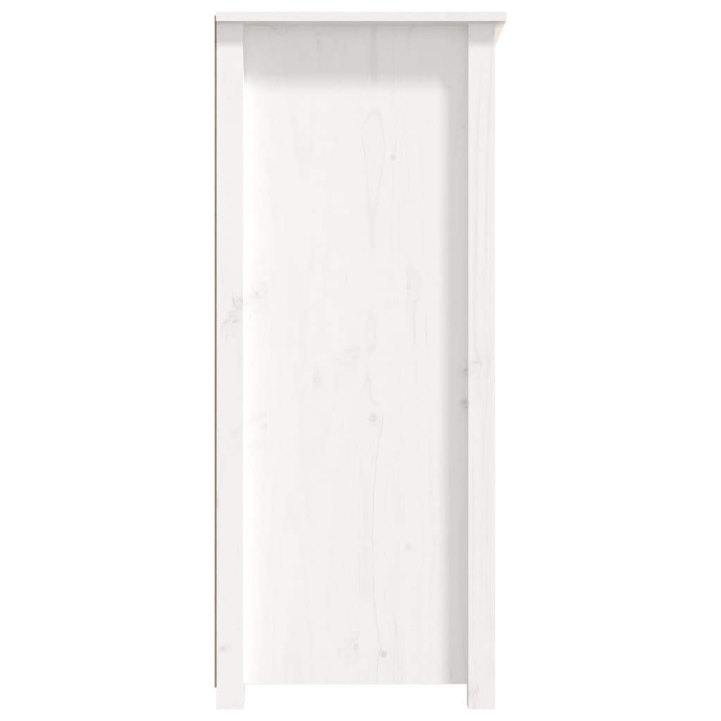 Fehér tömör fenyőfa tálalószekrény 83 x 41,5 x 100 cm