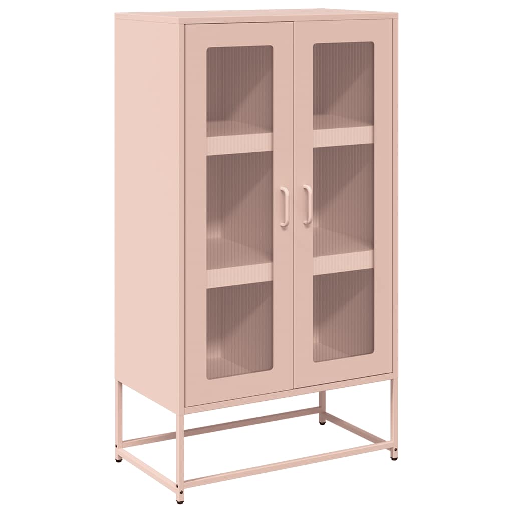 Highboard rózsaszín 68x39x123 cm Acél