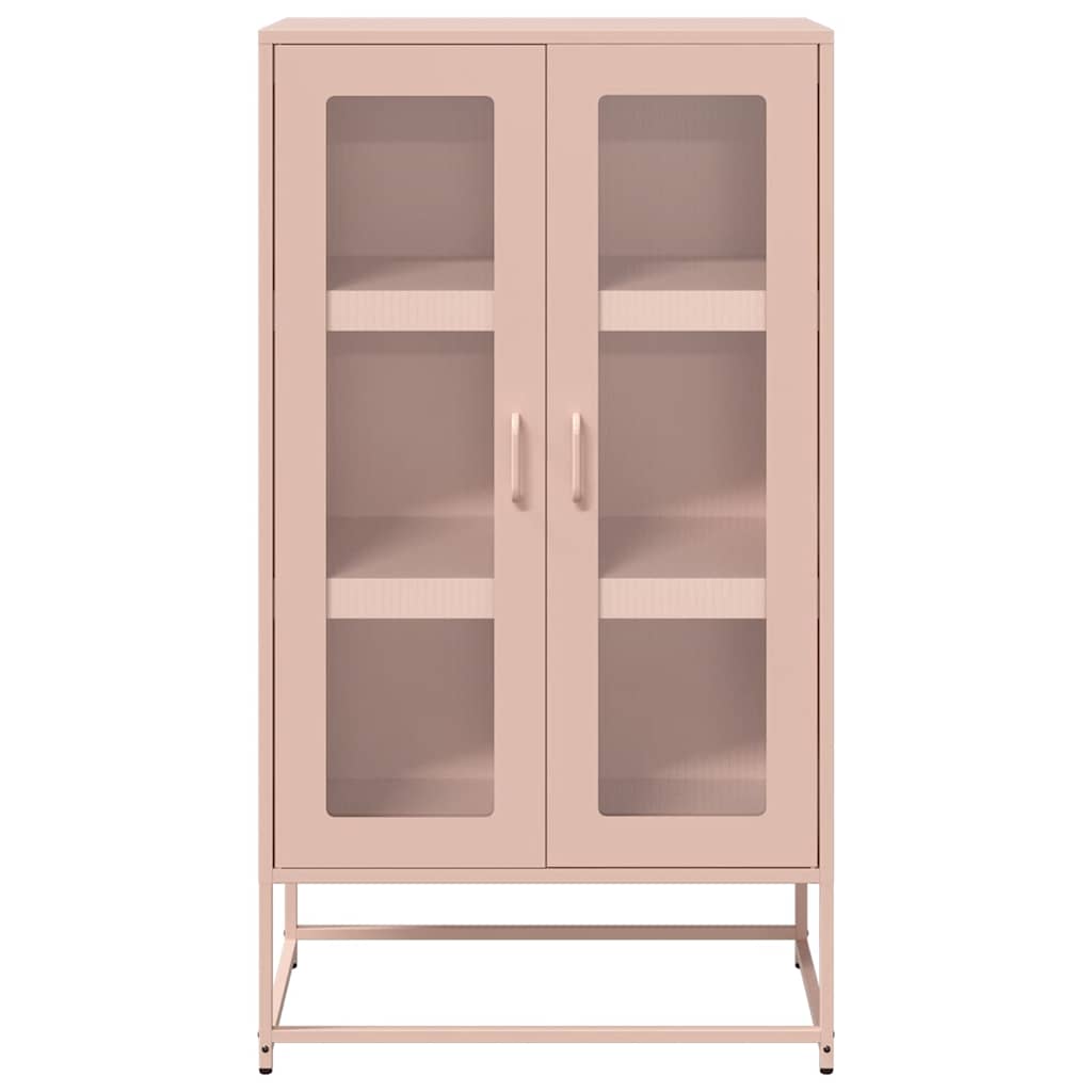 Highboard rózsaszín 68x39x123 cm Acél