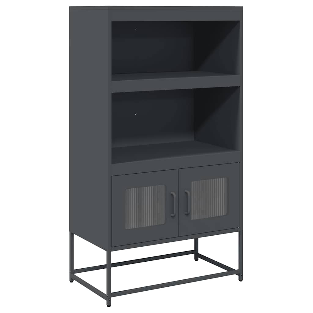 Highboard antracit 68x39x123 cm Acél