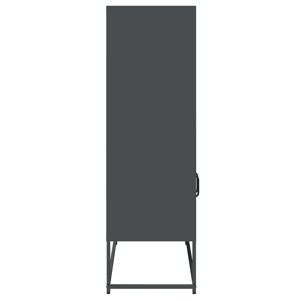 Highboard antracit 68x39x123 cm Acél