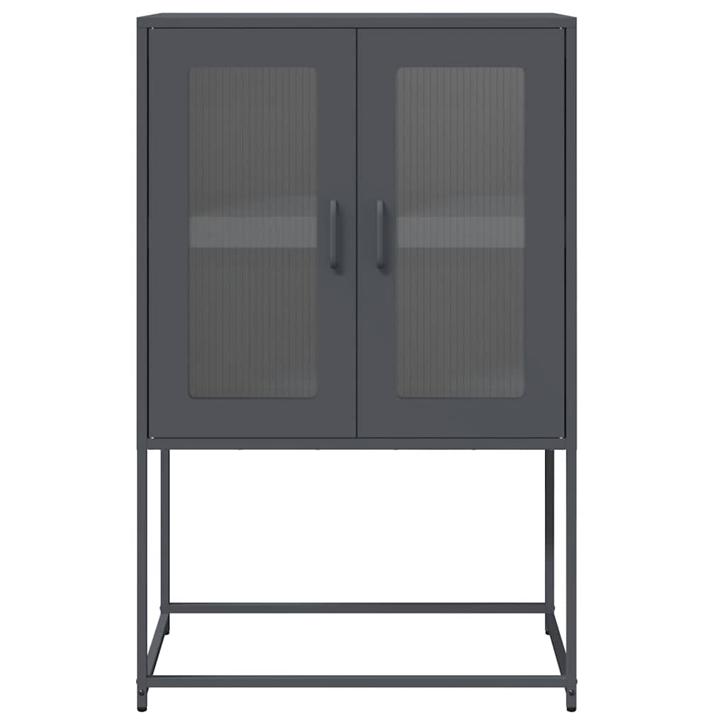 Highboard antracit 68x39x107 cm Acél