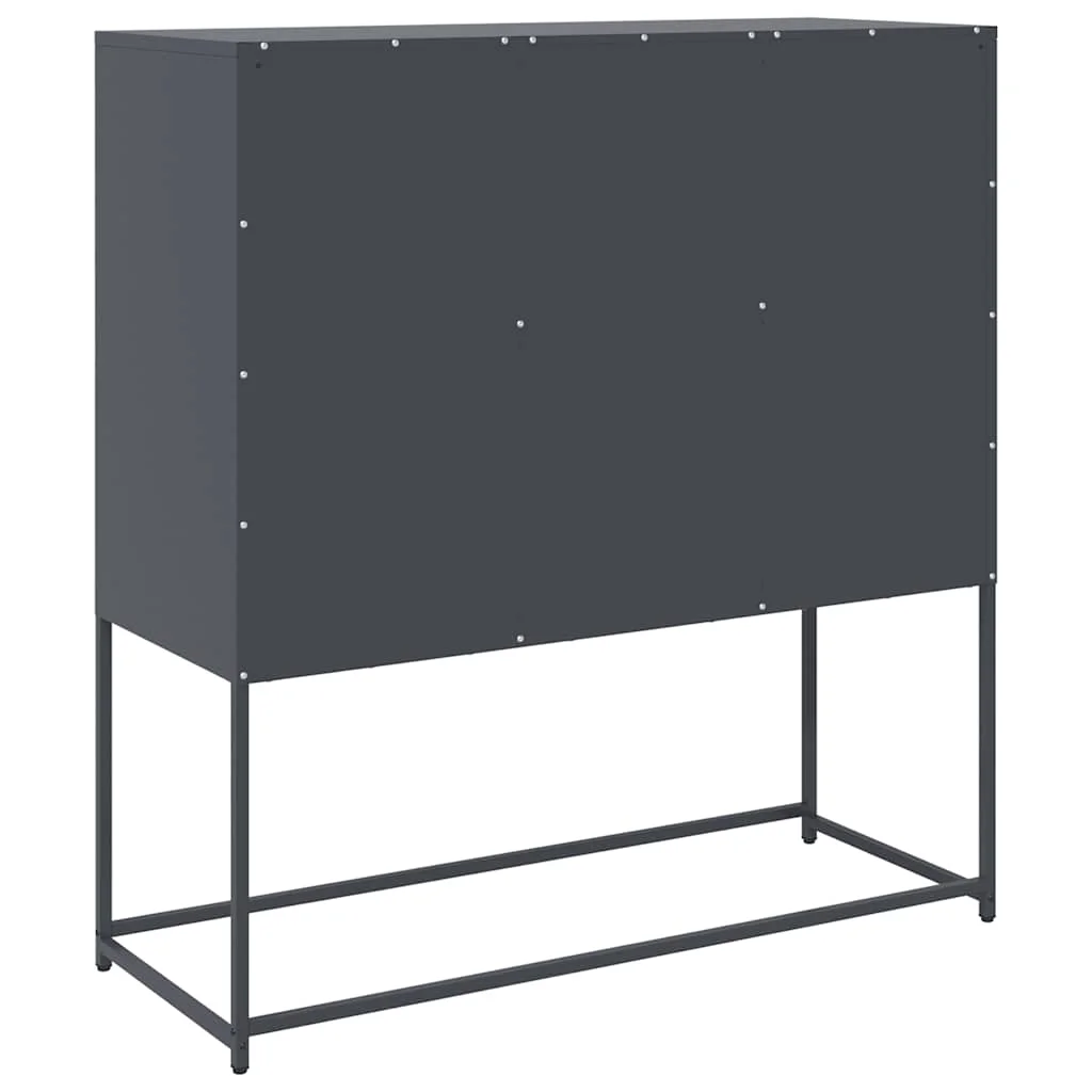 Antracit hidegen hengerelt acél tálalószekrény 100,5x39x107 cm