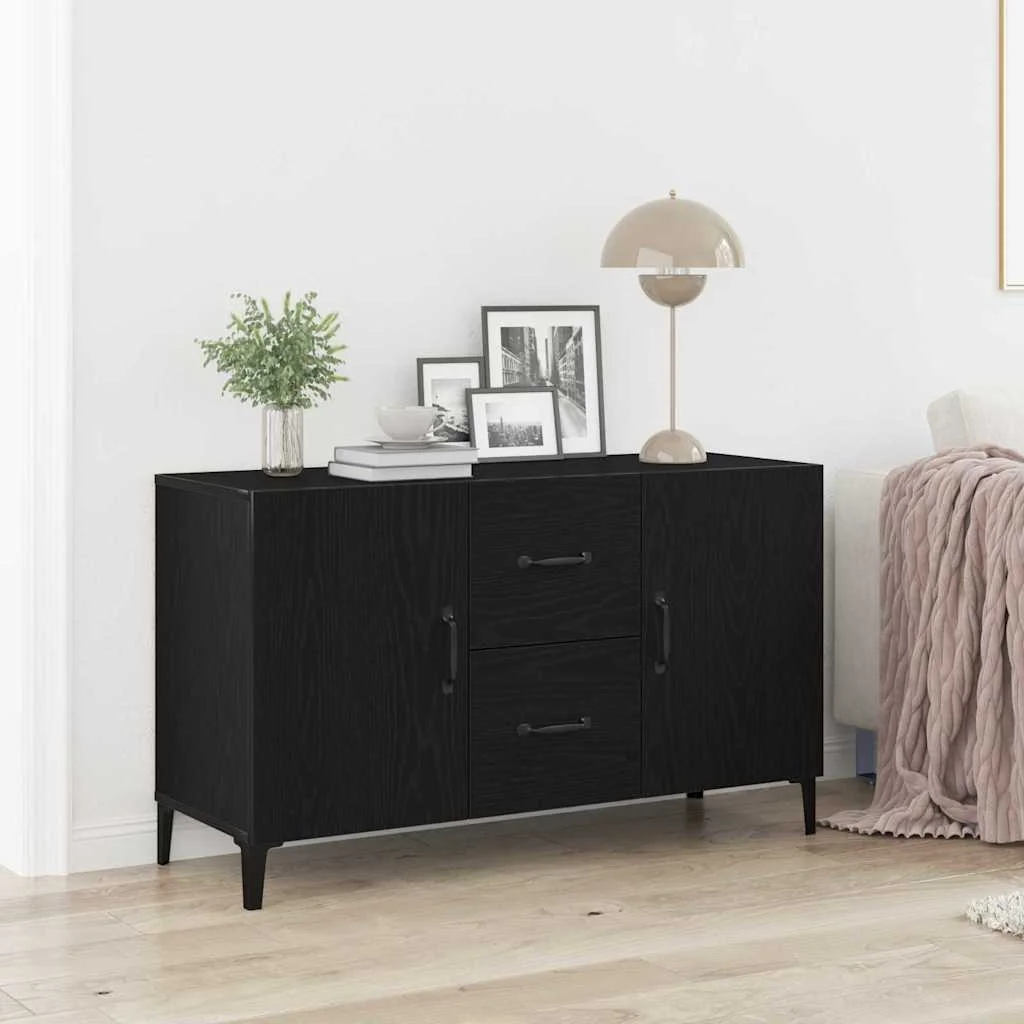 Széf fiókkal Fekete tölgy 100 x 36 x 60 cm Faanyag