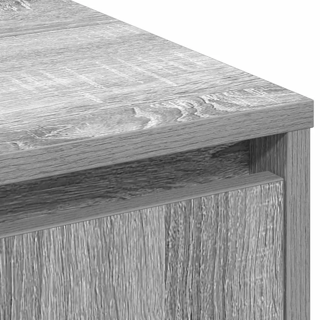 LED tálaló Szürke Sonoma 90 x 32 x 75 cm Faanyag