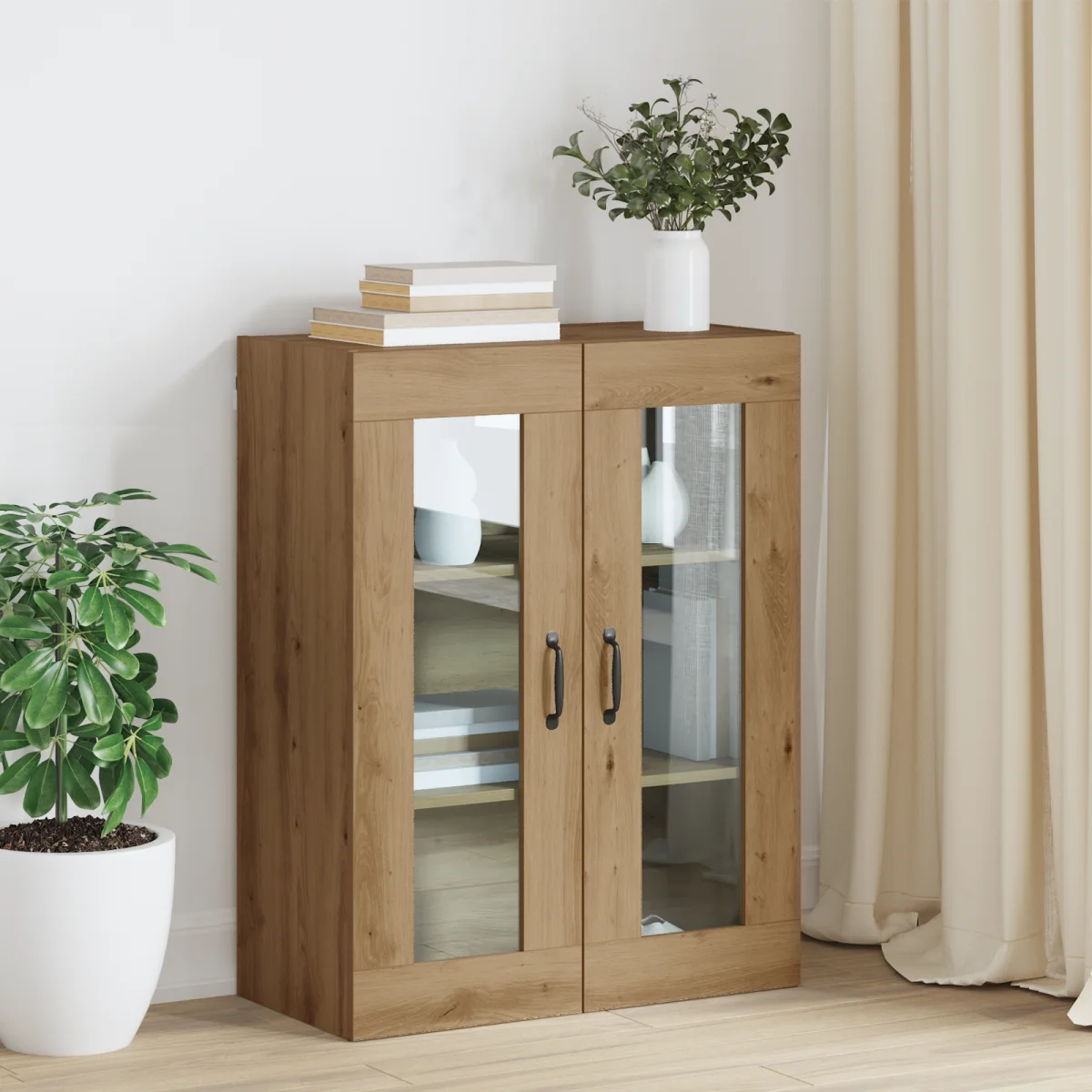 Fali Lógós Szekrény polcokkal Barna 69.5 x 34 x 90 cm Faanyag