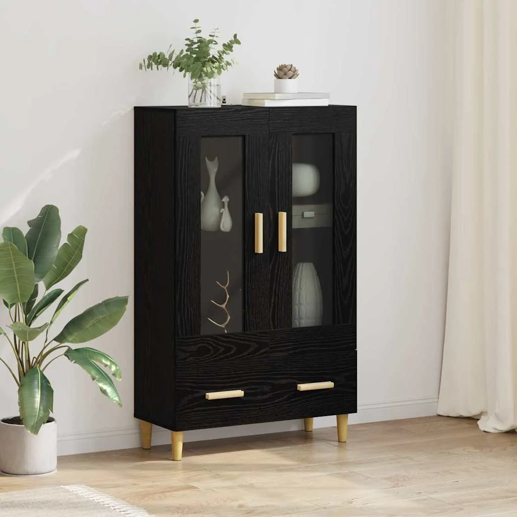 Magasfiú fiókkal Fekete tölgy 70 x 31 x 115 cm Faanyag