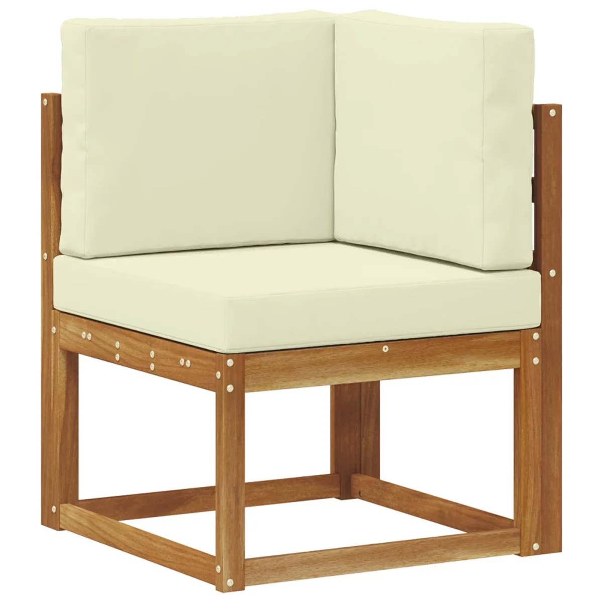 Kültéri kanapé szett párnával 4 pcs Természetes és krémszínű