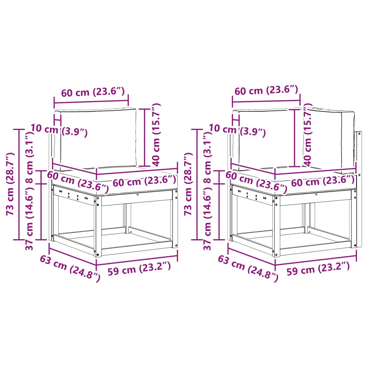 Kültéri kanapé szett 8 pcs Természetes és Világosszürke
